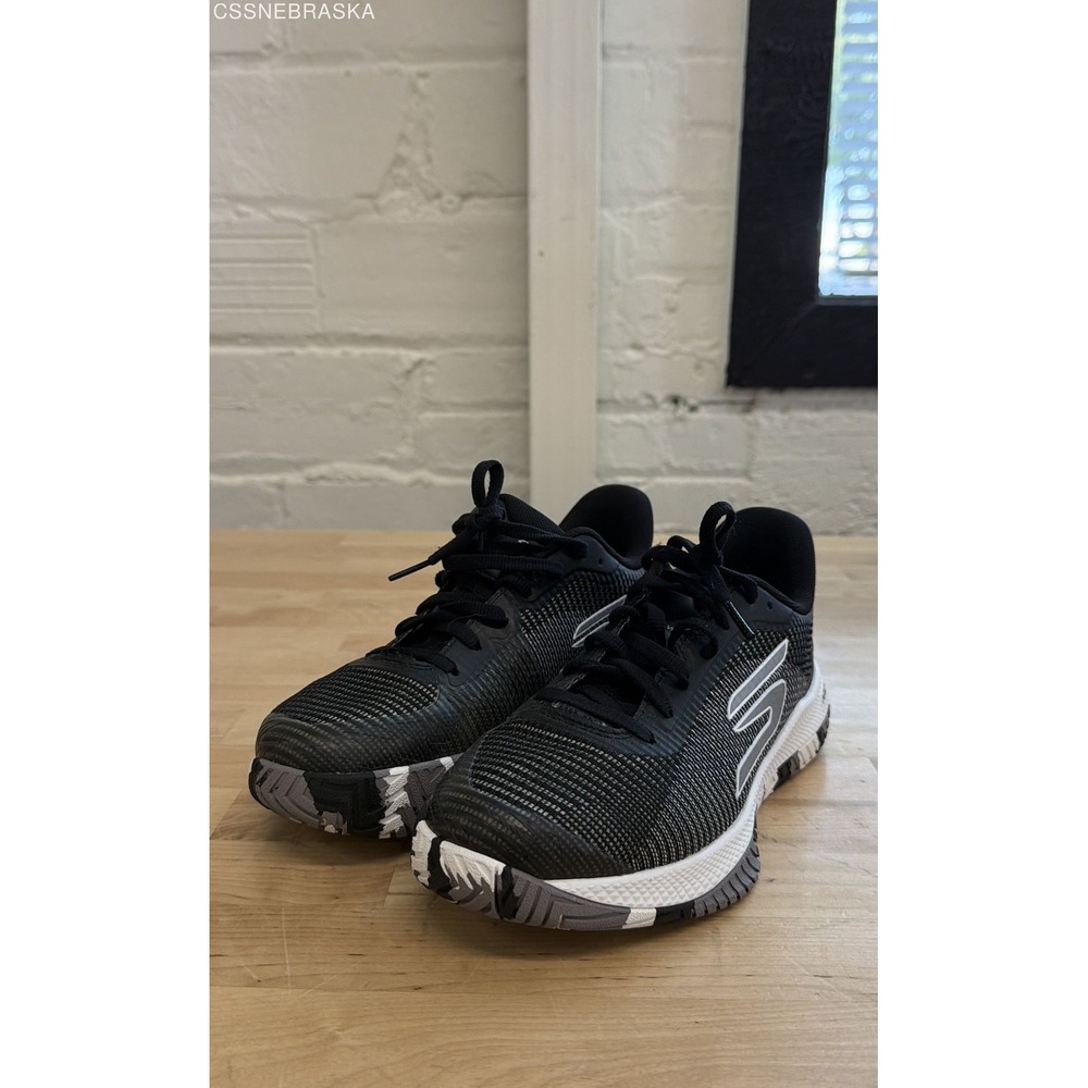 Skechers Women Viper Court Pro 2.0 Pickleball Shoes Black White 172109-BKW 6.5